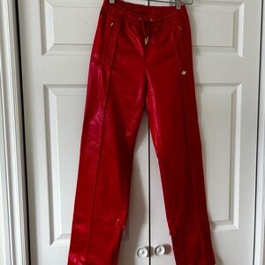RARE Adidas flared shiny track pants